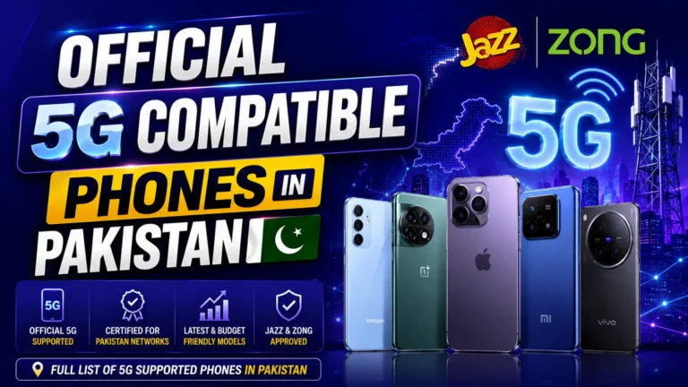 Official 5G Compatible Phones in Pakistan – Jazz & Zong Supported Devices