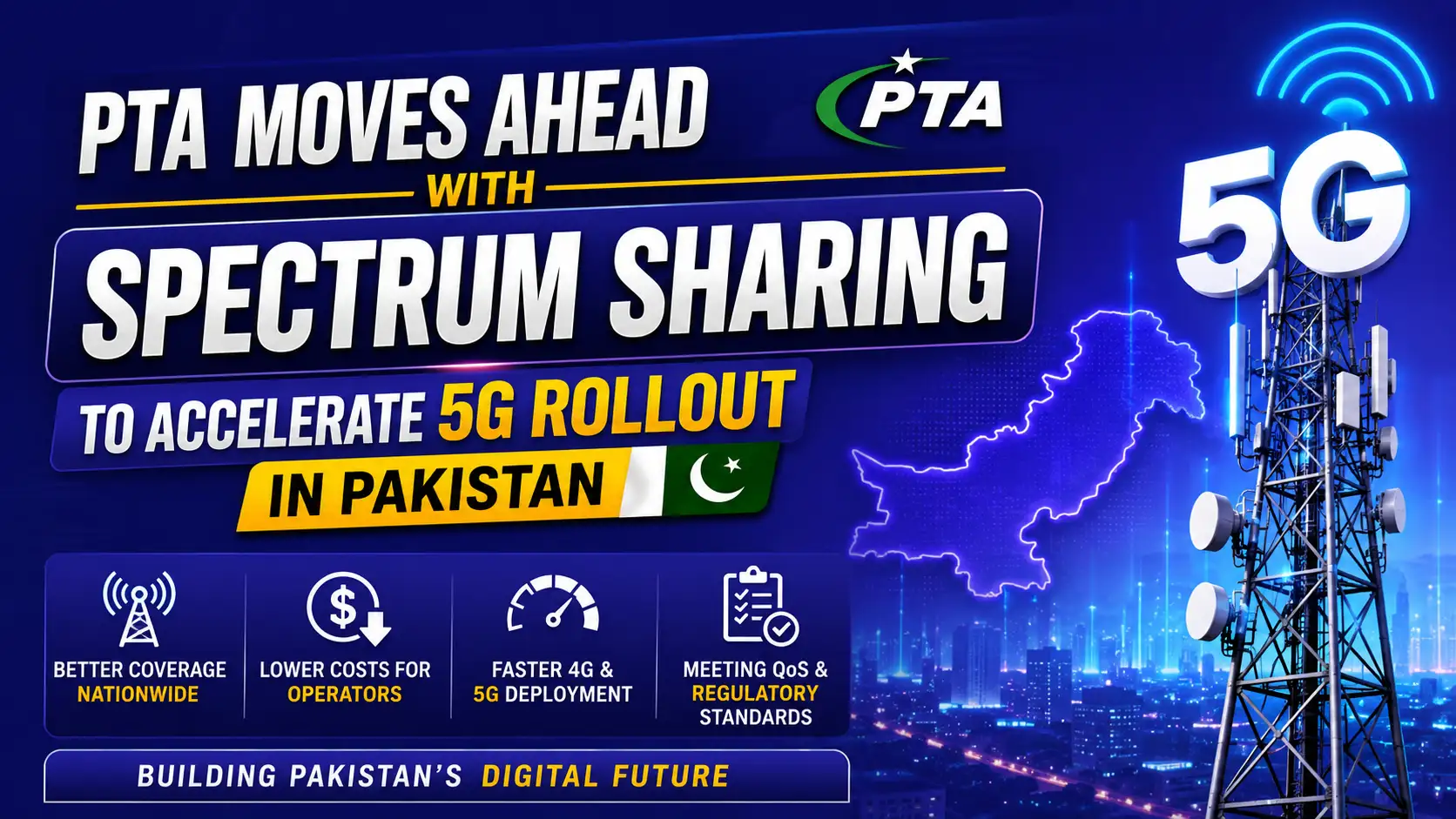 PTA Spectrum Sharing Plan to Boost 5G in Pakistan
