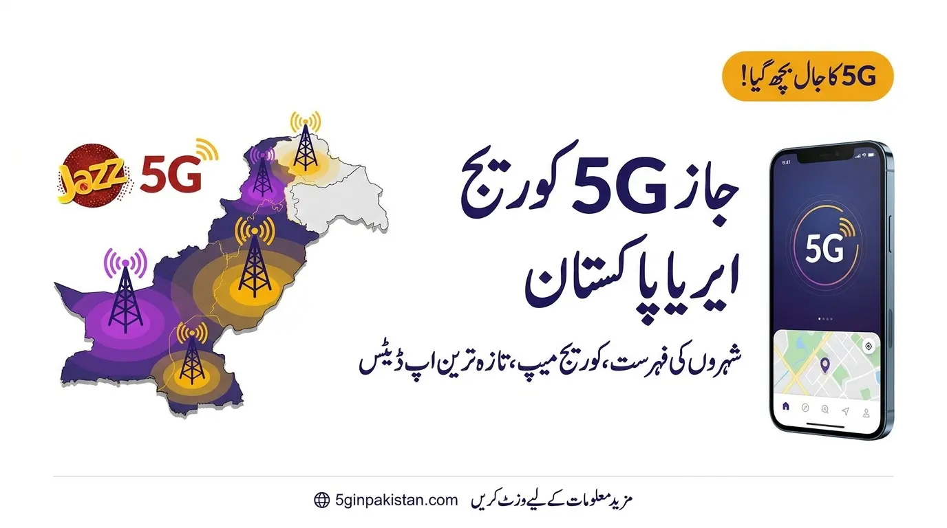 Jazz 5G Coverage Area in Pakistan